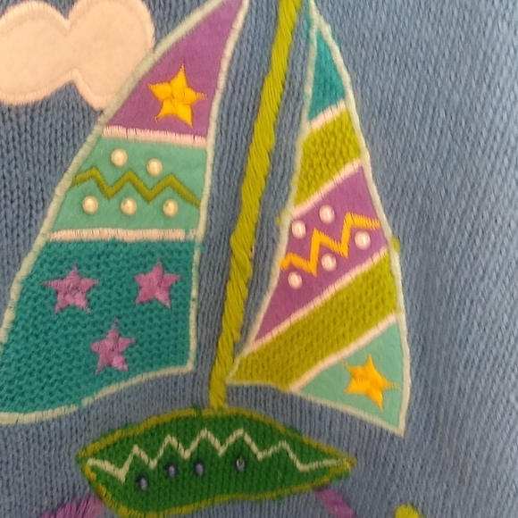 Quacker Factory Hand Detailed Cardigan Vintage FREE w/any Sweater Purchase - Picture 12 of 16